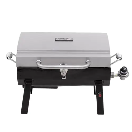 Char-Broil black stainless steel portable liquid propane gas grill