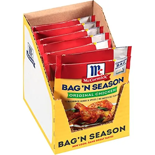 Box of McCormick Bag 'n Season Original Chicken Cooking Bag & Seasoning Mix