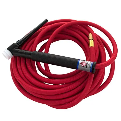 CK17 TIG welding torch with 40-degree flexible head and long super-flex cable