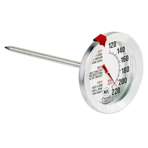 Escali AH1 Stainless Steel Oven Safe Meat Thermometer with extra large 2.5-inch dial