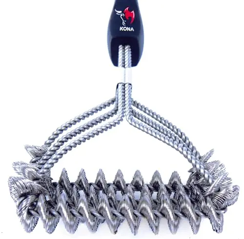 KONA black triangular bristle-free grill brush