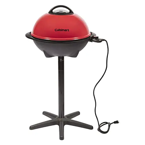 Cuisinart electric grill on a stand for outdoor use