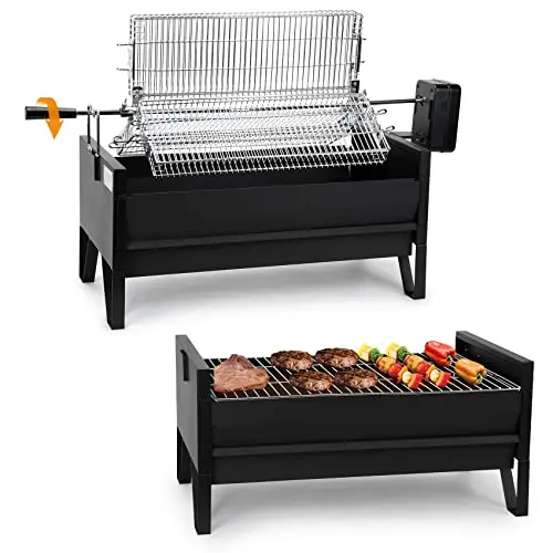 ONLYFIRE charcoal grill and rotisserie basket kit with three stainless steel baskets