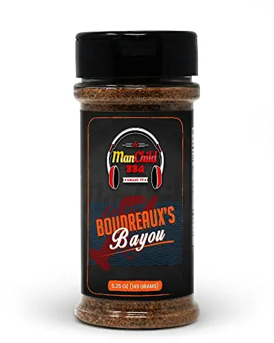 Manchild Boudreaux's Bayou Cajun Seasoning Mix in a 5.25-ounce shaker