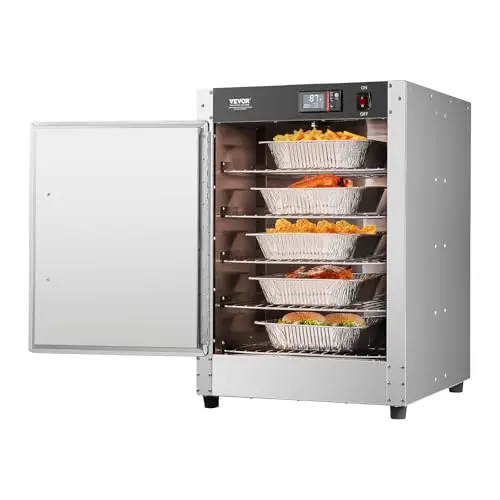 VEVOR silver stainless steel commercial hot box food warmer cabinet