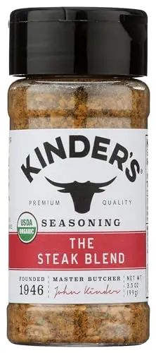 KINDER'S Organic The Steak Blend Seasoning in a small shaker