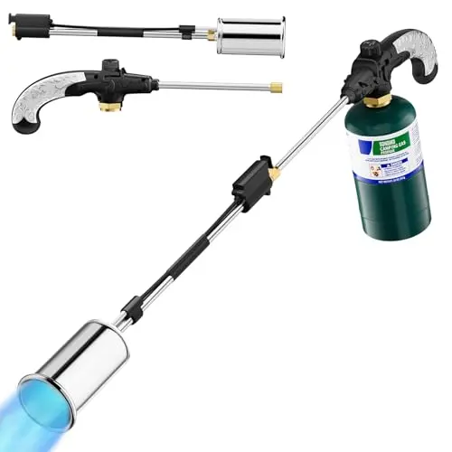 Sondiko black propane torch with a long, detachable shaft
