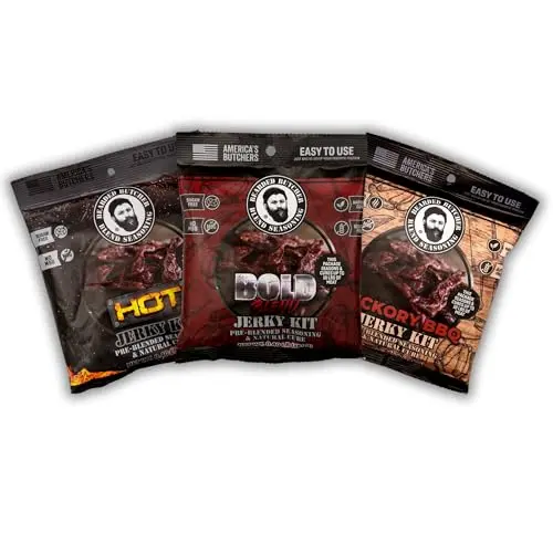 Bearded Butchers Jerky Seasoning & Natural Cure Variety 3 Pack
